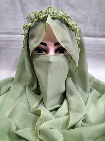 Crown Ready to Wear Niqab – Pistachio Green