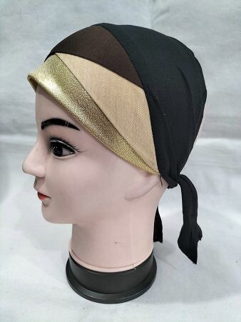 Golden Fancy Tie Back Bonnet - Brown and Fawn