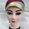 Golden Fancy Tie Back Bonnet - Maroon and Grey