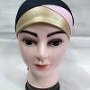Golden Fancy Tie Back Bonnet - Navy Blue and Pink