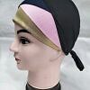 Golden Fancy Tie Back Bonnet - Navy Blue and Pink