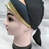 Golden Fancy Tie Back Bonnet - Peach and Grey