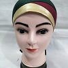Golden Fancy Tie Back Bonnet - Sea Green and Maroon