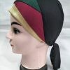 Golden Fancy Tie Back Bonnet - Sea Green and Maroon