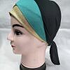 Golden Fancy Tie Back Bonnet - Turquoise and Mustard