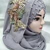 Pearl Floral Ready to Wear with 3D Bridal Bunch - Grey
