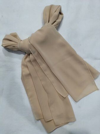 Plain Chiffon Scarf - Light Golden
