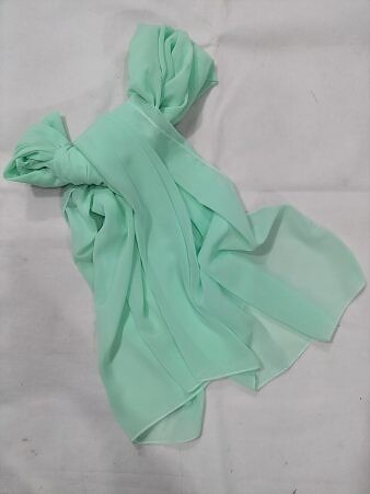 Plain Chiffon Scarf - Mint Green