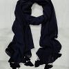 Plain Chiffon Tassels - Dark Navy Blue