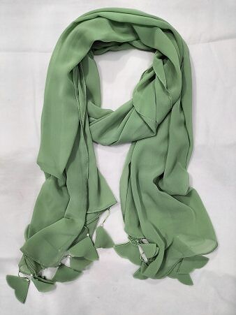 Plain Chiffon Tassels - Fern Green Plain Chiffon Tassels - Fern Green