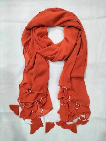 Plain Chiffon Tassels - Neon Orange Plain Chiffon Tassels - Neon Orange