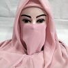 Plain Niqab Ready to Wear - Blush Pink
