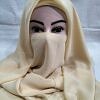 Plain Niqab Ready to Wear - Light Golden