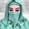 plain niqab ready to wear cyan
