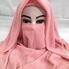 Plain Niqab Ready to Wear - Rose Pink