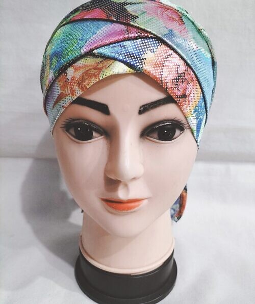 printed criss cross tie back bonnet print 10