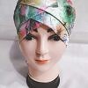Printed Criss Cross Tie Back Bonnet - Print 11 Printed Criss Cross Tie Back Bonnet - Print 11
