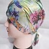 Printed Criss Cross Tie Back Bonnet - Print 9