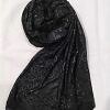 Self Printed Bunch Scarf - Black