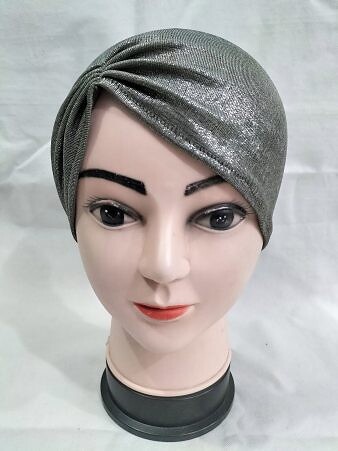 Side Parting Shimmery Cap - Grey