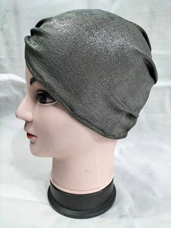 Side Parting Shimmery Cap - Grey