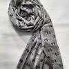 silk cashmere scarf grey