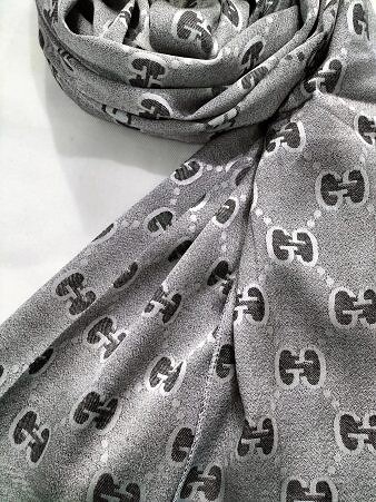 Silk Cashmere Scarf - Grey