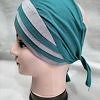 Criss Cross Multi Color Tie Back Bonnet – Grey and Turquoise Criss Cross Multi Color Tie Back Bonnet – Grey and Turquoise