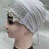 Fancy White Lace Tie Back Bonnet Fancy White Lace Tie Back Bonnet