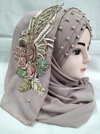 Pearl Floral Ready to Wear with 3D Bridal Bunch - Dirty Purple Pearl Floral Ready to Wear with 3D Bridal Bunch - Dirty Purple