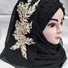 Pearl Floral Ready to Wear with 3D Bunch - Black 2