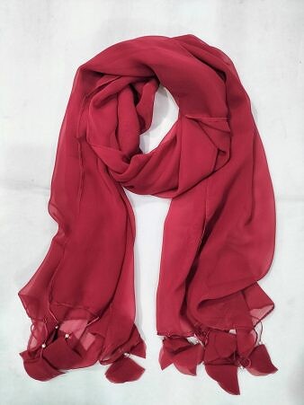 Plain Chiffon Tassels - Crimson Red Plain Chiffon Tassels - Crimson Red