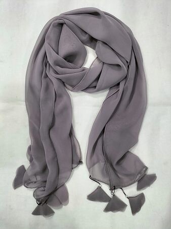 Plain Chiffon Tassels - Dirty Purple Plain Chiffon Tassels - Dirty Purple