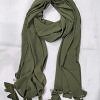 Plain Chiffon Tassels - Olive Green Plain Chiffon Tassels - Olive Green