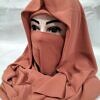 Plain Niqab Ready to Wear - Chestnut Brown