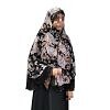 Hooded Chiffon Makna with Pearls - Print 1 Hooded Chiffon Makna with Pearls - Print 1