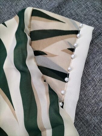 Hooded Chiffon Makna with Pearls - Print 5 Hooded Chiffon Makna with Pearls - Print 5