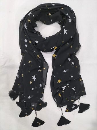 Plain Chiffon Tassels - Print 1 Plain Chiffon Tassels - Print 1