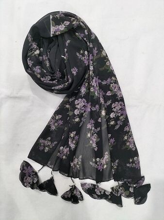 Plain Chiffon Tassels - Print 11 Plain Chiffon Tassels - Print 11