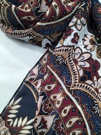 Plain Chiffon Tassels - Print 13