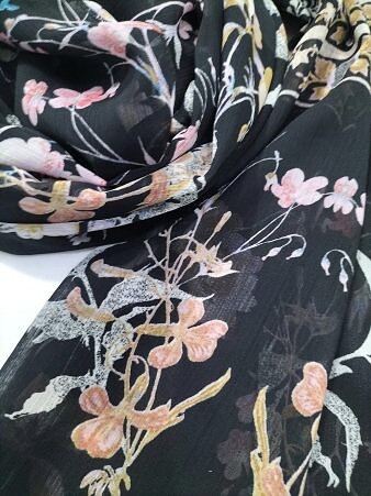 Plain Chiffon Tassels - Print 15