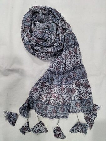 Plain Chiffon Tassels - Print 17