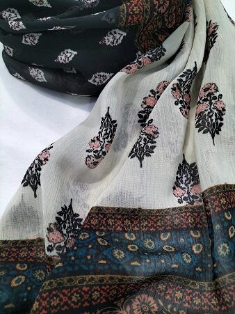 Plain Chiffon Tassels - Print 7 Plain Chiffon Tassels - Print 7