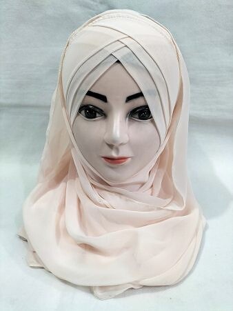 Plain Criss Cross Ready To Wear - Light Peach