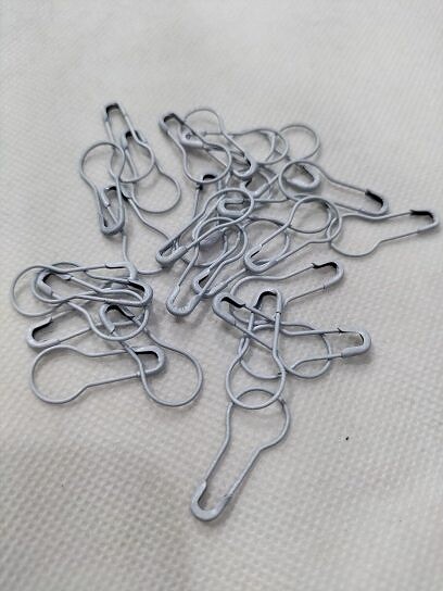 Coilless Bulb Snag Free Pins - Grey Pack of 12