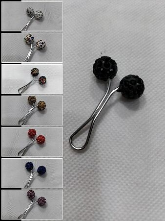 Crystal Balls Brooch Pins
