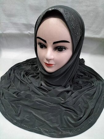 Fancy Makna with Stones - Dark Grey