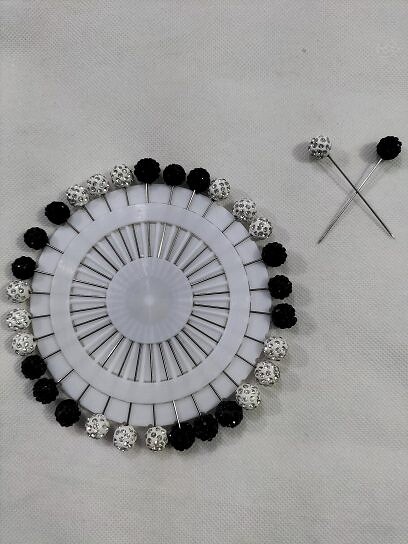 Pins Wheel - Crystal Balls Black and White