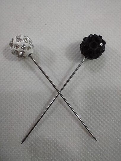 Pins Wheel - Crystal Balls Black and White