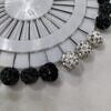 Pins Wheel - Crystal Balls Black and White
